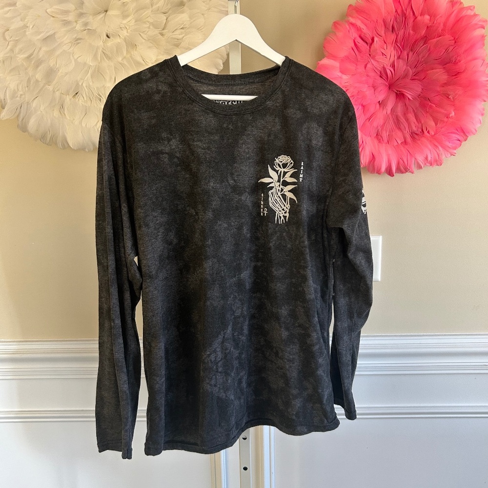 Men's Fresh Laundry Saint Sinner Long Sleeve Tee Size L